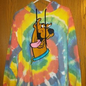 Mens Large (42/44) Tie Dye Scooby-Doo ghost hoodie - excellent condition